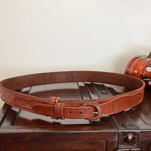 Elegant Brown Leather Belt for Women